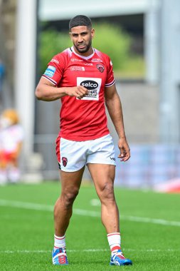 Salford Red Devils 'den Nene Macdonald, Salford Red Devils - St Helens maçında Salford Red Devils - Salford Community Stadyumu, Eccles, İngiltere, 23 Haziran 2024 