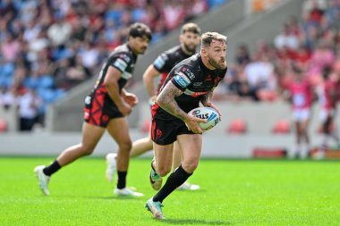 Daryl Clark of St. Helens breaks forward during the Betfred Super League Round 15 match Salford Red Devils vs St Helens at Salford Community Stadium, Eccles, United Kingdom, 23rd June 2024  clipart