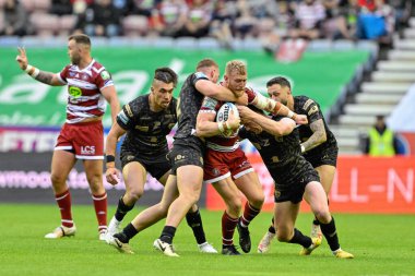 Wigan Warriors takımından Adam Keighran, 5 Temmuz 2024 'te Wigan Warriors - Leigh Leopards maçında yenilmişti. 