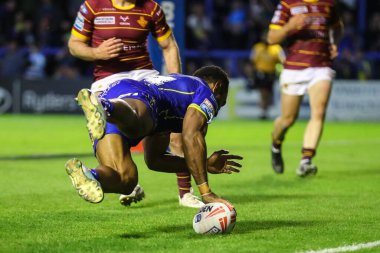 Warrington Wolves takımından Rodrick Tai, 5 Temmuz 2024 'te Warrington, İngiltere' deki Halliwell Jones Stadyumu 'nda oynanan 16. 