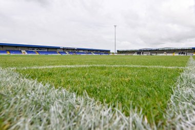 Deva Stadyumu 'nun, 6 Temmuz 2024' te Chester-Stockport County maçı öncesinde, Deva Stadyumu 'nda oynanan genel bir görüntüsü. 