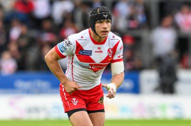 St. Helens 'ten Jonny Lomax Betfred Süper Lig 16. Raundunda St Helens Castleford Tigers' a karşı Tamamen Wicked Stadyumu, St Helens, Birleşik Krallık, 5 Temmuz 2024