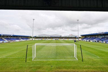Deva Stadyumu 'nun, 6 Temmuz 2024' te Chester-Stockport County maçı öncesinde, Deva Stadyumu 'nda oynanan genel bir görüntüsü. 