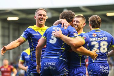 Warrington Wolves 'tan Toby King, 5 Temmuz 2024 tarihinde Warrington, Warrington' daki Halliwell Jones Stadyumu 'nda oynanan 16. 