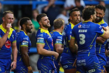 Warrington Wolves 'tan Connor Wrench, 5 Temmuz 2024' te Warrington, İngiltere 'deki Halliwell Jones Stadyumu' nda oynanan 16. 