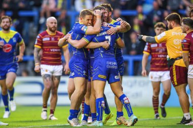 Warrington Wolves takımından Josh Drinkwater, 5 Temmuz 2024 'te Warrington, İngiltere' deki Halliwell Jones Stadyumu 'nda oynanan 16. 