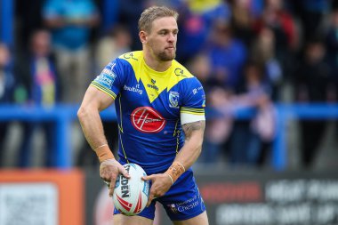 Warrington Wolves takımından Matt Dufty, 5 Temmuz 2024 'te Warrington, Warrington' daki Halliwell Jones Stadyumu 'nda oynanan 16. 