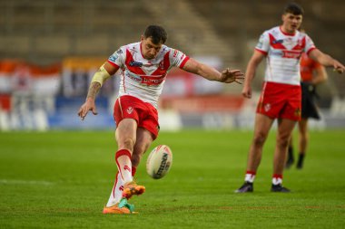 St. Helens takımından Mark Percival, 5 Temmuz 2024 'te St Helens' e karşı Castleford Tigers 'ın oynadığı Betfred Süper Lig karşılaşmasında penaltı attı. 