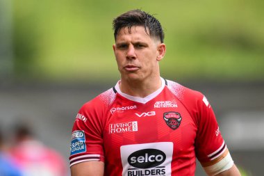 Salford Red Devils 'den Shane Wright, Betfred Süper Lig 16. Raundunda Salford Red Devils, Hull FC' ye karşı Salford Community Stadyumu, Eccles, İngiltere, 7 Temmuz 2024 