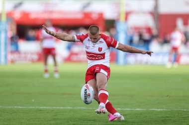 Hull KR 'dan Mikey Lewis, 6 Temmuz 2024' te İngiltere 'nin Hull kentinde oynanan Sewell Group Craven Park' ta oynanan 16. 