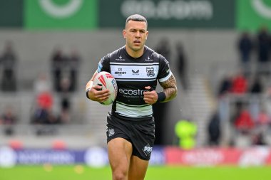 Carlos Tuimavave Hull FC, Salford Community Stadyumu, Eccles, İngiltere 'de oynanan Salford Red Devils vs Hull FC karşılaşmasının 16. 