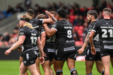 Denive Balmforth Hull FC, 7 Temmuz 2024 'te Salford Community Stadyumu' nda oynanan Betfred Süper Lig 16. 