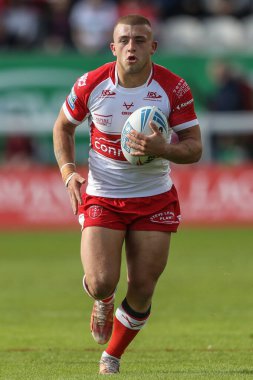 Hull KR 'dan Mikey Lewis 16. Betfred Süper Lig karşılaşmasında Hull KR ve Catalans Dragons' a karşı Sewell Group Craven Park, Kingston upon Hull, İngiltere, 6 Temmuz 2024 