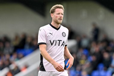 Stockport İlçesinden Fraser Horsfall, 6 Temmuz 2024 tarihinde İngiltere 'nin Chester, Chester Stadyumu' nda oynanan ön sezon dostluk maçı sırasında 