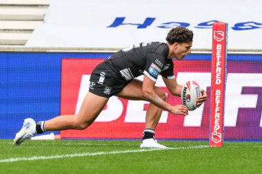 Lewis Martin Hull FC, 7 Temmuz 2024 'te İngiltere' nin Eccles şehrinde oynanan Salford Red Devils vs Hull FC karşılaşmasında Betfred Süper Lig 'in 16. 