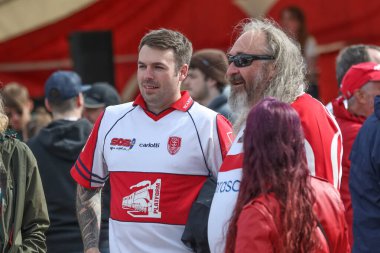 Sewell Group Craven Park 'a gelen taraftarlar, Betfred Süper Lig 16n karşılaşmasında Hull KR ve Catalans Dragons' a karşı Sewell Group Craven Park, Kingston upon Hull, Birleşik Krallık, 6 Temmuz 2024 