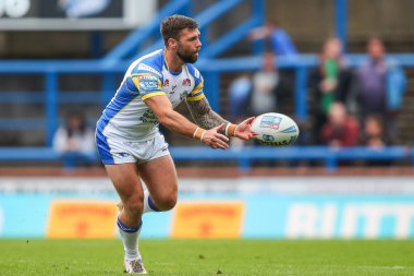 Andy Ackers of Leeds Rhinos passes the ball during the Betfred Super League Round 16 match Leeds Rhinos vs London Broncos at Headingley Stadium, Leeds, United Kingdom, 6th July 2024  clipart