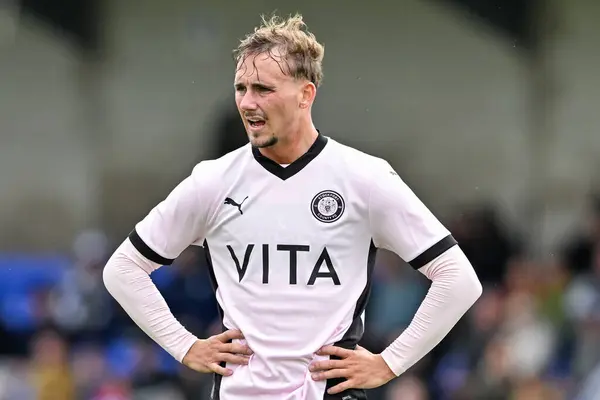 stock image Jack Diamond of Stockport County during the Pre-season friendly match Chester vs Stockport County at Deva Stadium, Chester, United Kingdom, 6th July 2024 