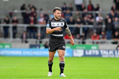 Hull FC 'den Tom Briscoe, Betfred Süper Lig 16. Raundunda Salford Red Devils, Hull FC' ye karşı Salford Community Stadyumu, Eccles, İngiltere, 7 Temmuz 2024 