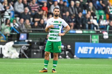 The New Saints 'ten Jordan Williams UEFA Şampiyonlar Ligi - Birinci ön eleme maçı The New Saints vs Dei, Park Hall Stadyumu, Oswestry, İngiltere, 9 Temmuz 2024 