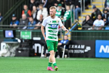 UEFA Şampiyonlar Ligi 'nde The New Saints' ten Brad Young - Birinci eleme turu maçı The New Saints vs Dei, Park Hall Stadyumu, Oswestry, İngiltere, 9 Temmuz 2024 