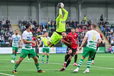 FK Dei 'den Igor Niki, 9 Temmuz 2024' te İngiltere 'nin Oswestry şehrinde bulunan Park Hall Stadyumu' nda oynanan 1. 