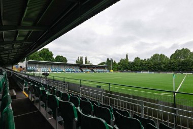 UEFA Şampiyonlar Ligi öncesinde Park Hall Stadyumu 'nun genel görünümü - 1. Ön eleme karşılaşması The New Saints vs Dei, Park Hall Stadyumu, Oswestry, İngiltere, 9 Temmuz 2024 