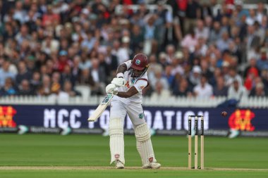 Batı Hint Adaları 'ndan Kirk McKenzie, 1. Rothesay Test Maçı' nda İngiltere 'nin Batı Hint Adaları' na karşı Lords, Londra, İngiltere 'de 10 Temmuz 2024' te oynanan 1. 
