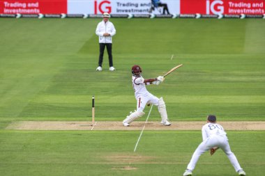 Batı Hint Adaları 'ndan Kavem Hodge, 1. Rothesay Deneme Maçı' nda İngiltere 'nin Batı Hint Adaları' na karşı Lords, Londra, İngiltere 'de 10 Temmuz 2024' te oynanan 1. 