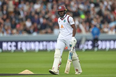 Batı Hint Adaları 'ndan kederli bir Kirk McKenzie 1. Rothesay Test Maçı' nda İngiltere 'nin Batı Hint Adaları' na karşı Lords, Londra, Birleşik Krallık 'ta 10 Temmuz 2024' te oynanan 1. 