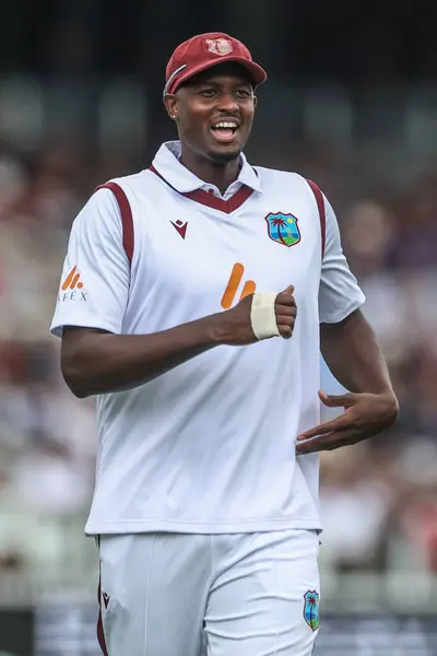 stock image Jason Holder of West Indies during the 1st Rothesay Test Match day 1 England v West Indies at Lords, London, United Kingdom, 10th July 2024 