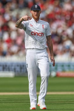 İngiltere 'den Ben Stokes, Rothesay Test Maçı 2. Gün İngiltere - Batı Hint Adaları Lords, Londra, Birleşik Krallık, 11 Temmuz 2024