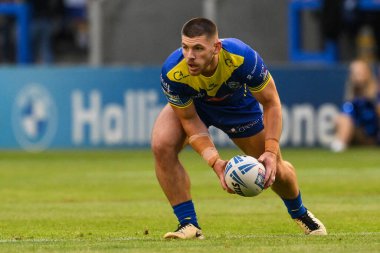 Warrington Wolves 'dan Danny Walker, 17. Betfred Süper Lig karşılaşmasında Warrington Wolves, Leeds Rhinos' a karşı Halliwell Jones Stadyumu, Warrington, İngiltere, 11 Temmuz 2024 