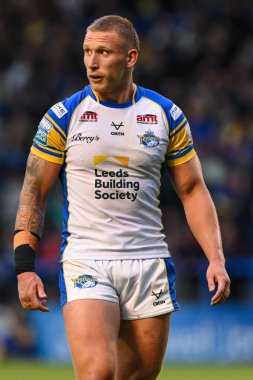 Leeds Rhinos takımından Mikolaj Oledzki 17. Betfred Süper Ligi karşılaşmasında Warrington Wolves - Leeds Rhinos maçı sırasında Halliwell Jones Stadyumu, Warrington, İngiltere, 11 Temmuz 2024 