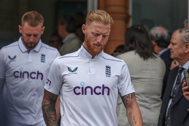 Rothesay Birinci Sınav Günü 'nde İngiltere Ben Stokes Lords, Londra, İngiltere' de Batı Hint Adaları 'na karşı 12 Temmuz 2024 