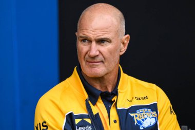 Brad Arthur Leeds Rhinos 'un baş antrenörü 17. Betfred Süper Ligi karşılaşması öncesinde Warrington Wolves, Leeds Rhinos' a karşı Halliwell Jones Stadyumu, Warrington, İngiltere, 11 Temmuz 2024 