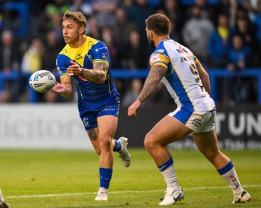 Warrington Wolves 'tan Sam Powell 17. Betfred Süper Lig karşılaşmasında Warrington Wolves, Leeds Rhinos' a karşı Halliwell Jones Stadyumu, Warrington, İngiltere, 11 Temmuz 2024 