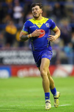 Warrington Wolves 'tan Matty Ashton 17. Betfred Süper Lig karşılaşmasında Warrington Wolves, Leeds Gergedan' a karşı Halliwell Jones Stadyumu, Warrington, İngiltere, 11 Temmuz 2024 
