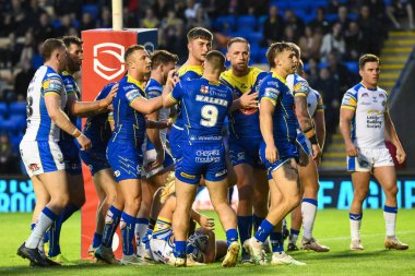 Warrington Wolves 'dan Tom Whitehead, 11 Temmuz 2024' te Warrington, İngiltere 'deki Halliwell Jones Stadyumu' nda oynanan 17. 