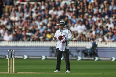 Sahadaki hakem Nitin Menon, 1. Rothesay Test Maçı 'nda İngiltere - Batı Hint Adaları - Lords, Londra, İngiltere - 10 Temmuz 2024 