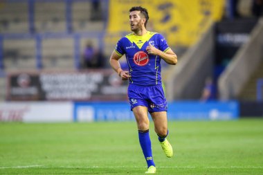 Warrington Wolves 'tan Stefan Ratchford 17. Betfred Süper Lig karşılaşmasında Warrington Wolves, Leeds Rhinos' a karşı Halliwell Jones Stadyumu, Warrington, İngiltere, 11 Temmuz 2024 