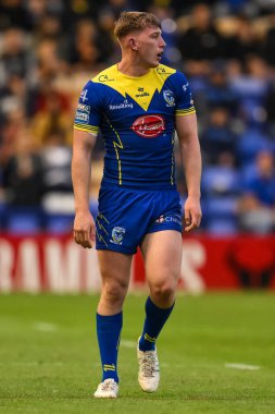 Warrington Wolves 'tan Matty Nicholson 17. Betfred Süper Lig karşılaşmasında Warrington Wolves, Leeds Rhinos' a karşı Halliwell Jones Stadyumu, Warrington, İngiltere, 11 Temmuz 2024 