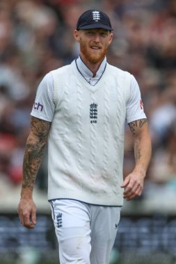 Rothesay Birinci Sınav Günü 'nde İngiltere Ben Stokes Lords, Londra, İngiltere' de Batı Hint Adaları 'na karşı 12 Temmuz 2024 