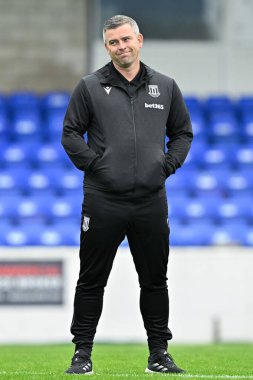Stoke City 'nin Steven Schumacher teknik direktörü, 11 Temmuz 2024' te Chester - Stoke City maçı öncesinde Chester - Deva Stadyumu, İngiltere 