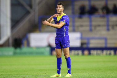 Warrington Wolves 'tan Stefan Ratchford 17. Betfred Süper Lig karşılaşmasında Warrington Wolves, Leeds Rhinos' a karşı Halliwell Jones Stadyumu, Warrington, İngiltere, 11 Temmuz 2024 