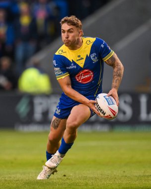 Warrington Wolves 'tan Sam Powell, 17. Betfred Süper Lig karşılaşmasında Warrington Wolves, Leeds Gergedan' a karşı Halliwell Jones Stadyumu, Warrington, İngiltere, 11 Temmuz 2024 