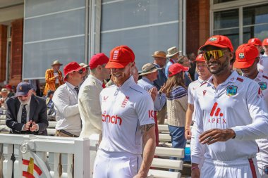 İngiltere 'den Ben Stokes, Rothesay Test Maçı 2. Gün İngiltere - Batı Hint Adaları Lords, Londra, Birleşik Krallık, 11 Temmuz 2024 