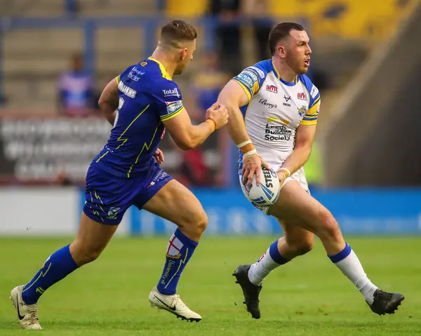 Leeds Rhinos takımından Rhyse Martin, 17. Betfred Süper Lig karşılaşmasında Warrington Wolves, Leeds Rhinos 'a karşı Halliwell Jones Stadyumu, Warrington, İngiltere, 11 Temmuz 2024 