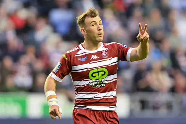 stock image Harry Smith of Wigan Warriors during the Betfred Super League Round 17 match Wigan Warriors vs St Helens at DW Stadium, Wigan, United Kingdom, 12th July 2024 