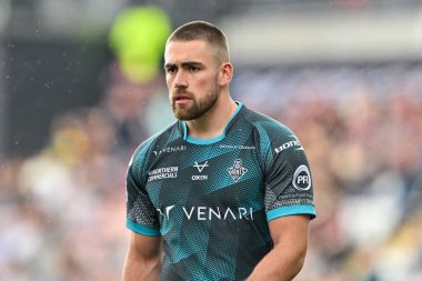 Huddersfield Giants 'tan Sam Hewitt 17. Betfred Süper Lig karşılaşmasında Leigh Leopards' a karşı Huddersfield Giants Leigh Spor Köyü, Leigh, İngiltere, 13 Temmuz 2024 